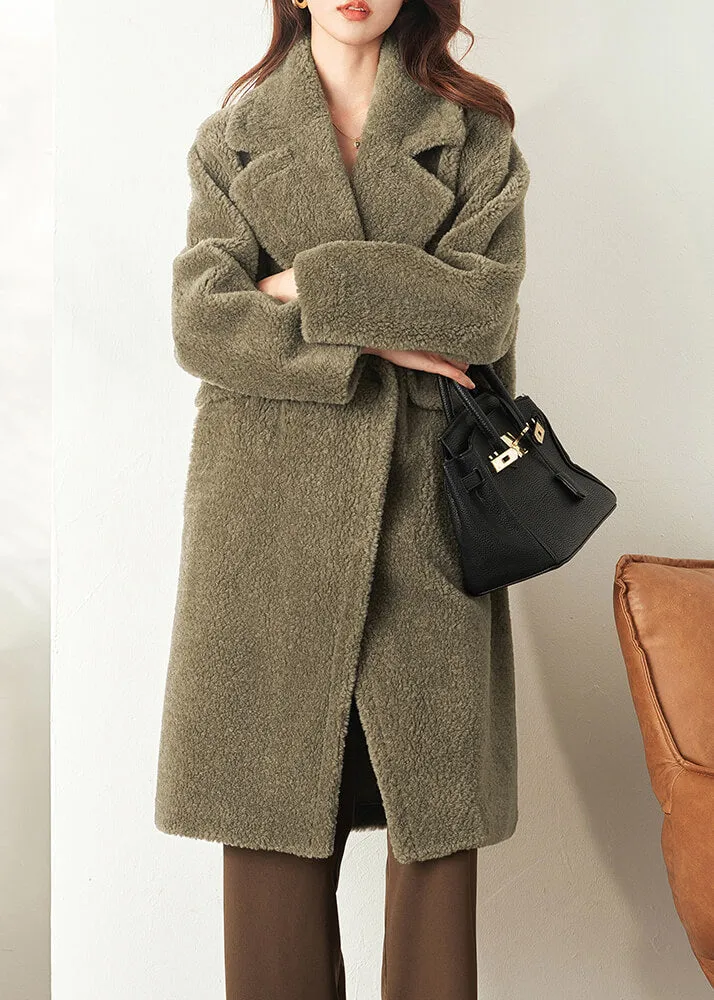 100% Shearling Fleece Coat
