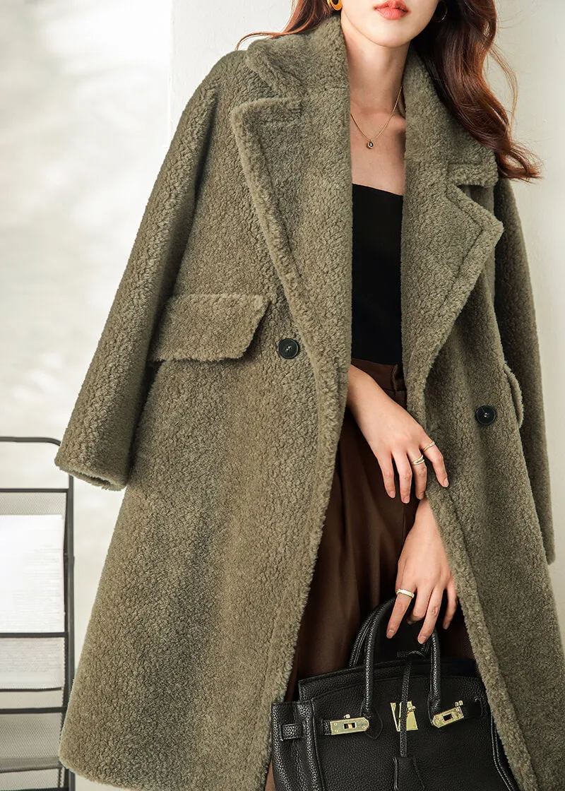 100% Shearling Fleece Coat