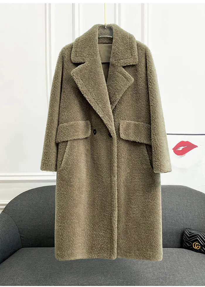 100% Shearling Fleece Coat