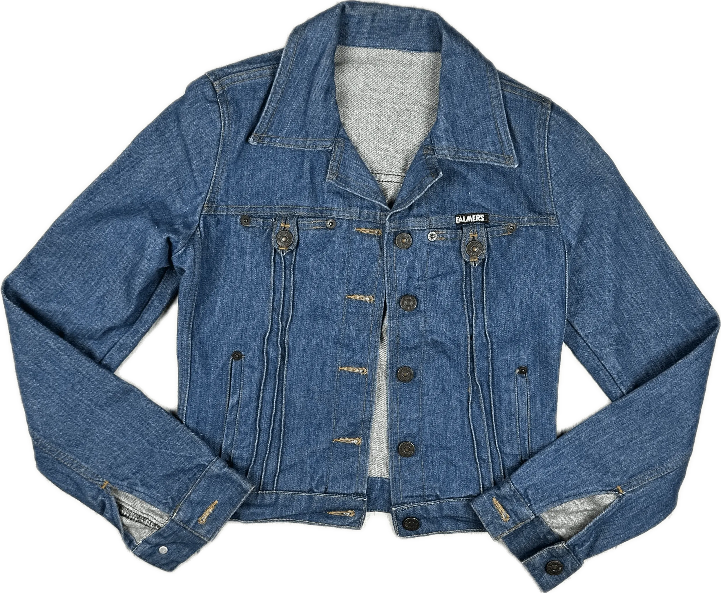 1970's Falmers U.K Vintage Classic Denim Jacket - Suit Size 6/8