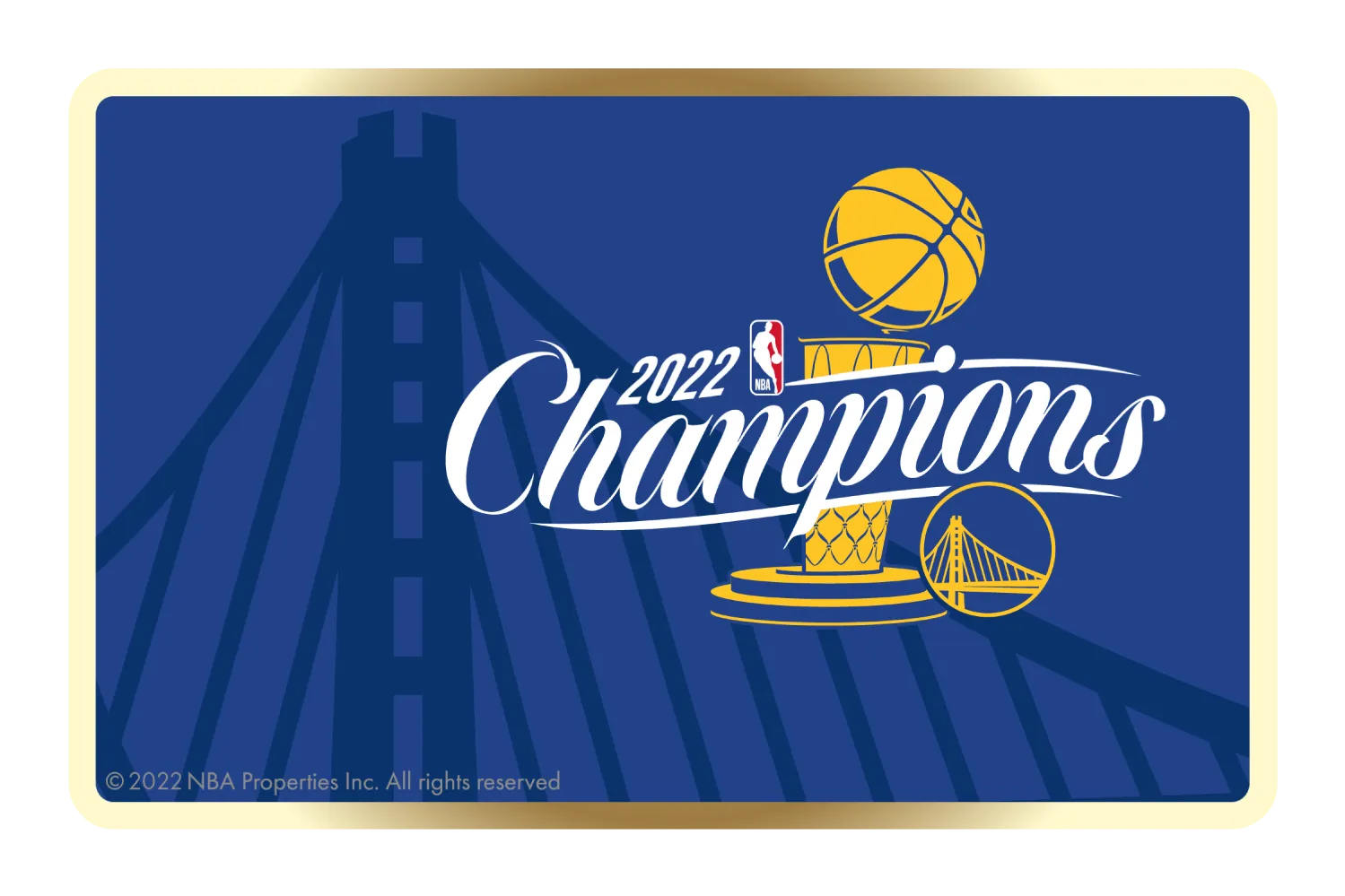 2022 NBA Champions: Golden State Warriors - Gold Ring