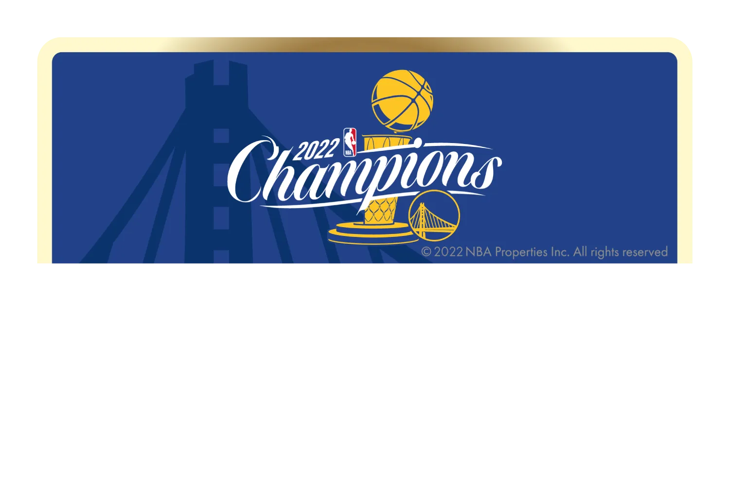 2022 NBA Champions: Golden State Warriors - Gold Ring