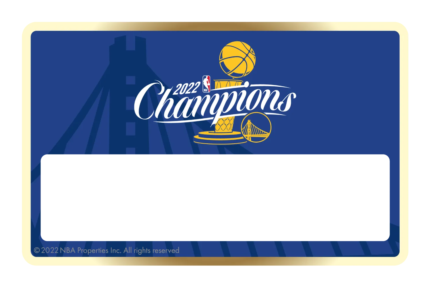 2022 NBA Champions: Golden State Warriors - Gold Ring