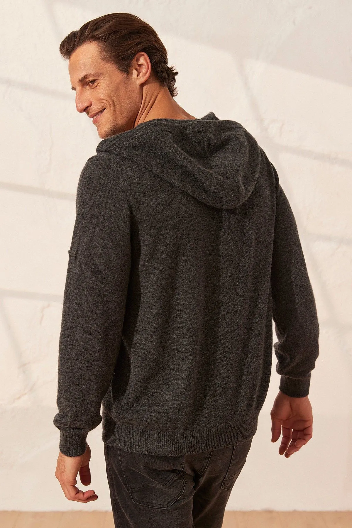 Anthracite Pure Cashmere Oliver Men's Sweater