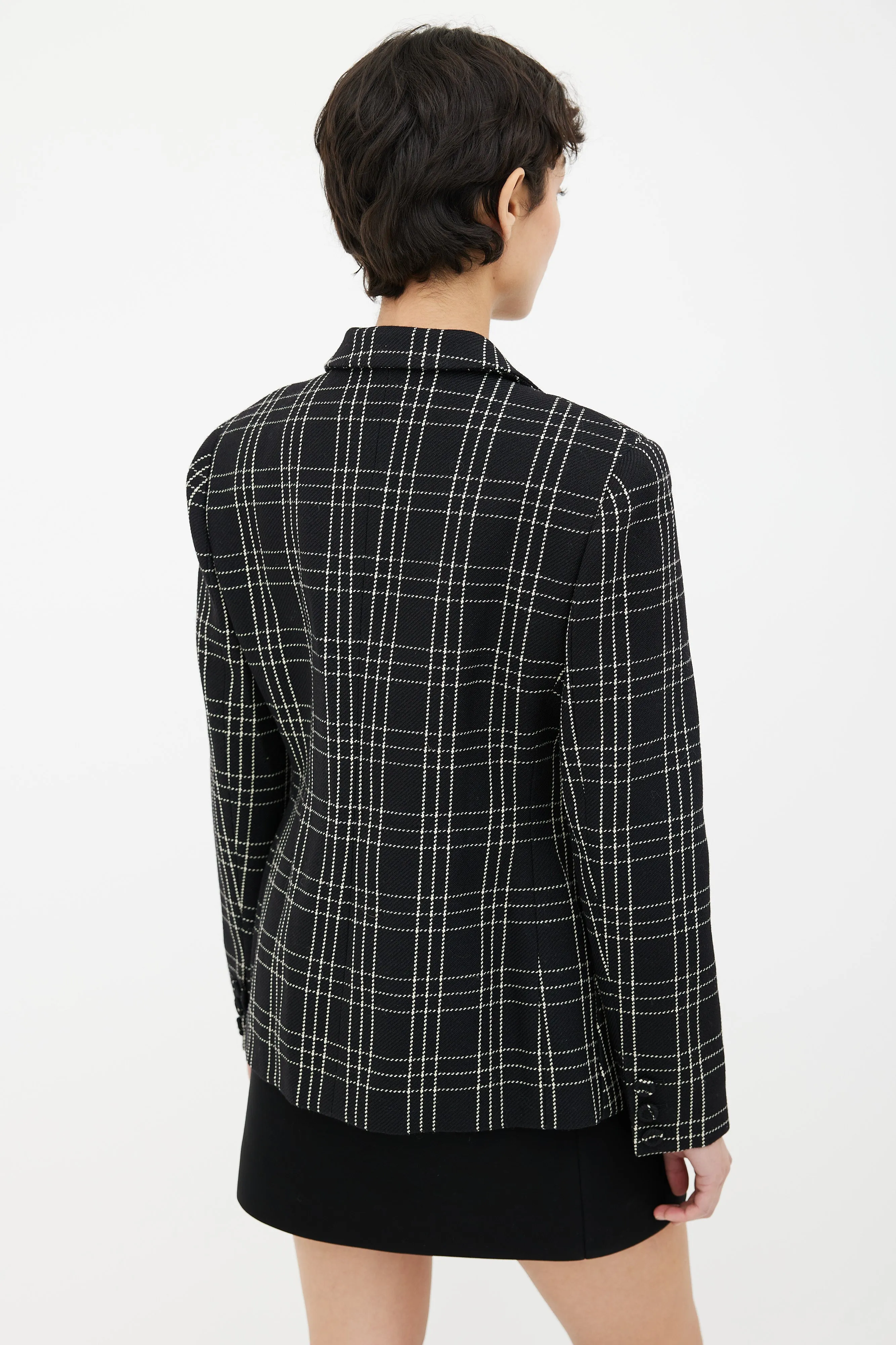 Black & White 30 Montaigne Bar Check Jacket
