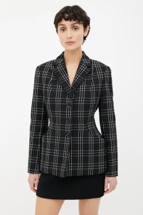 Black & White 30 Montaigne Bar Check Jacket