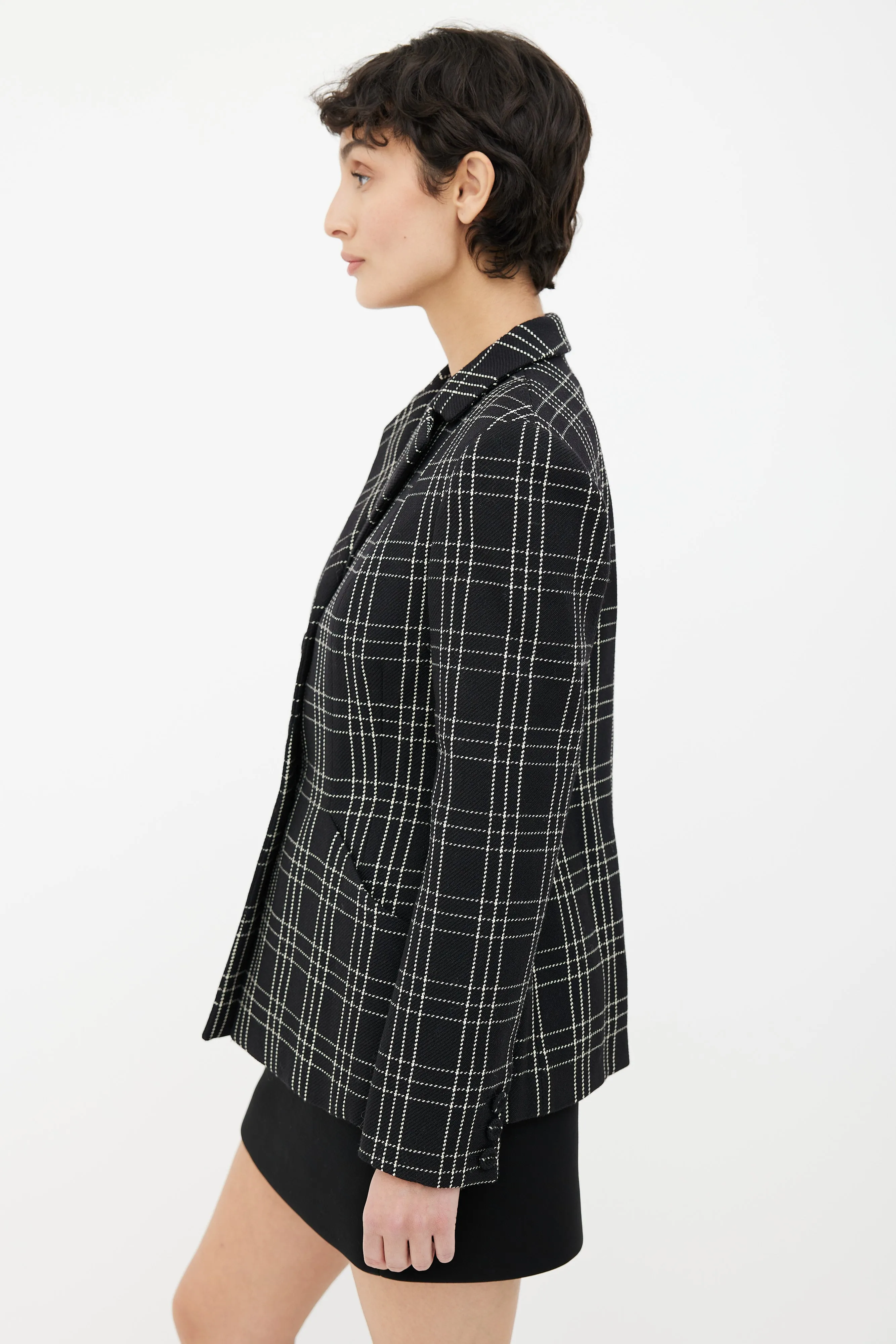 Black & White 30 Montaigne Bar Check Jacket