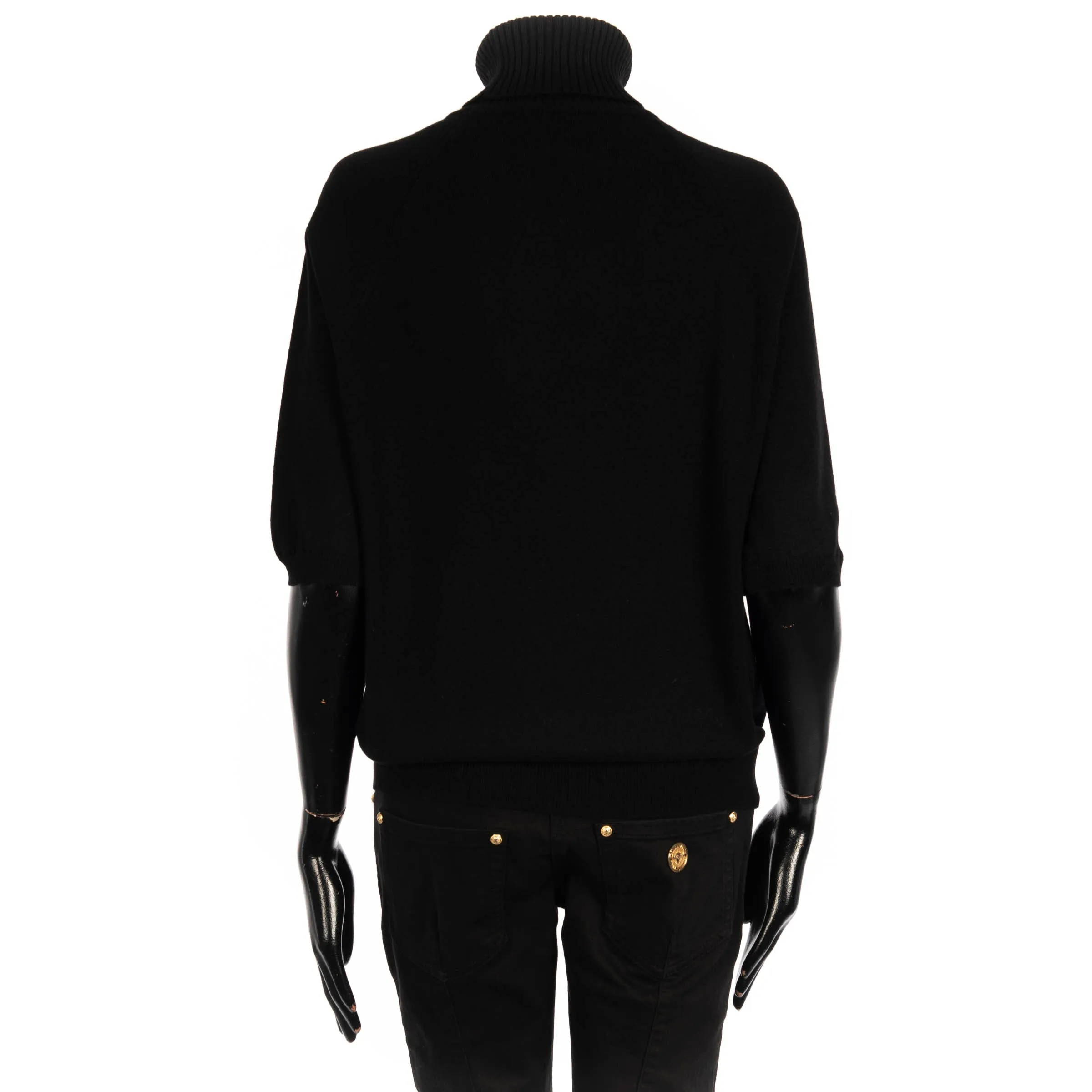 Black Cashmere Turtleneck Sweater