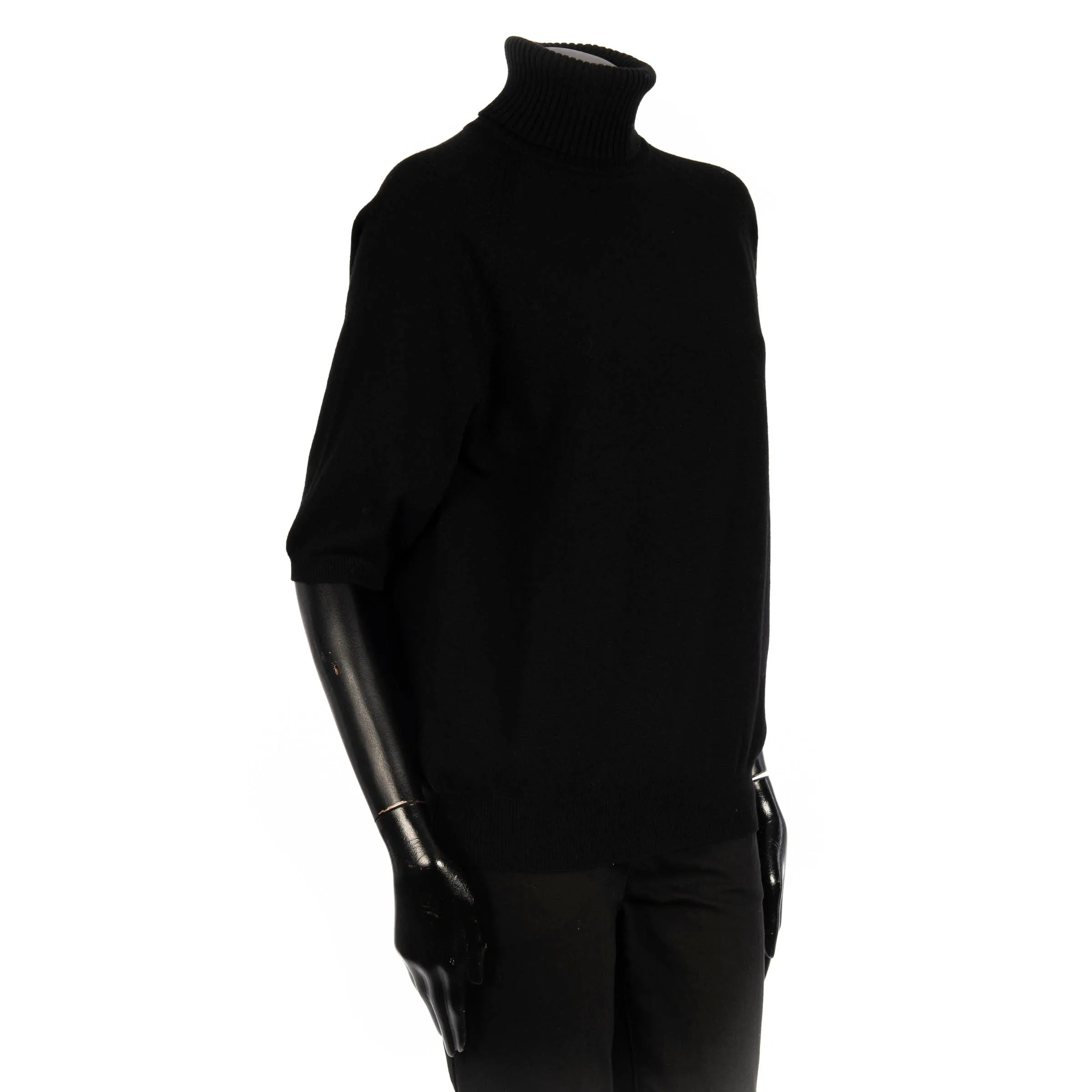 Black Cashmere Turtleneck Sweater