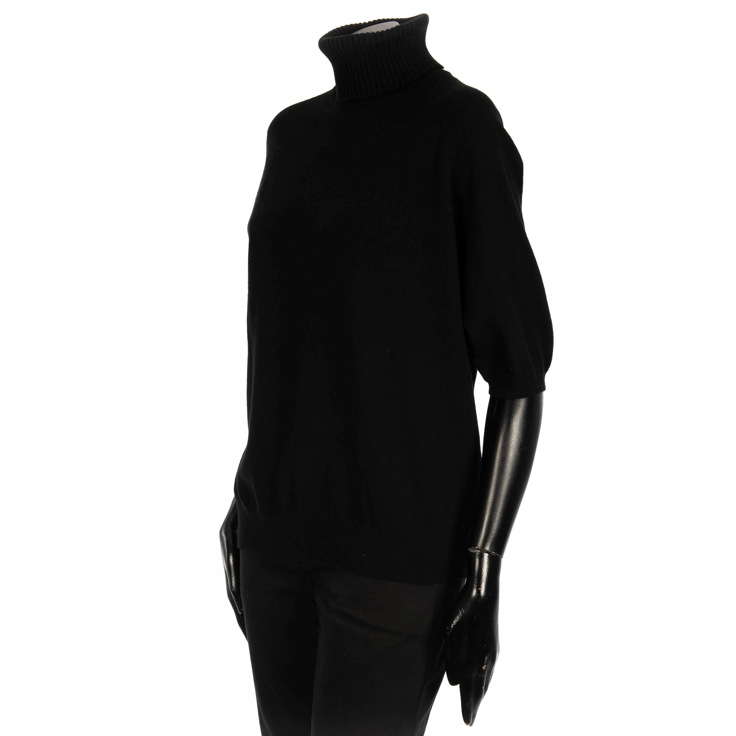 Black Cashmere Turtleneck Sweater