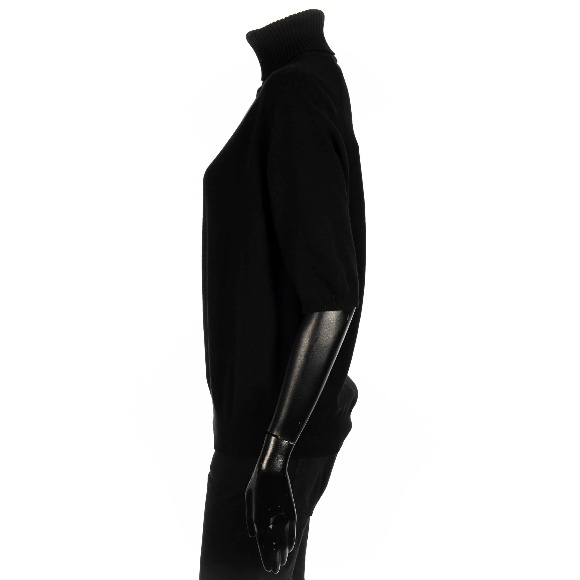 Black Cashmere Turtleneck Sweater