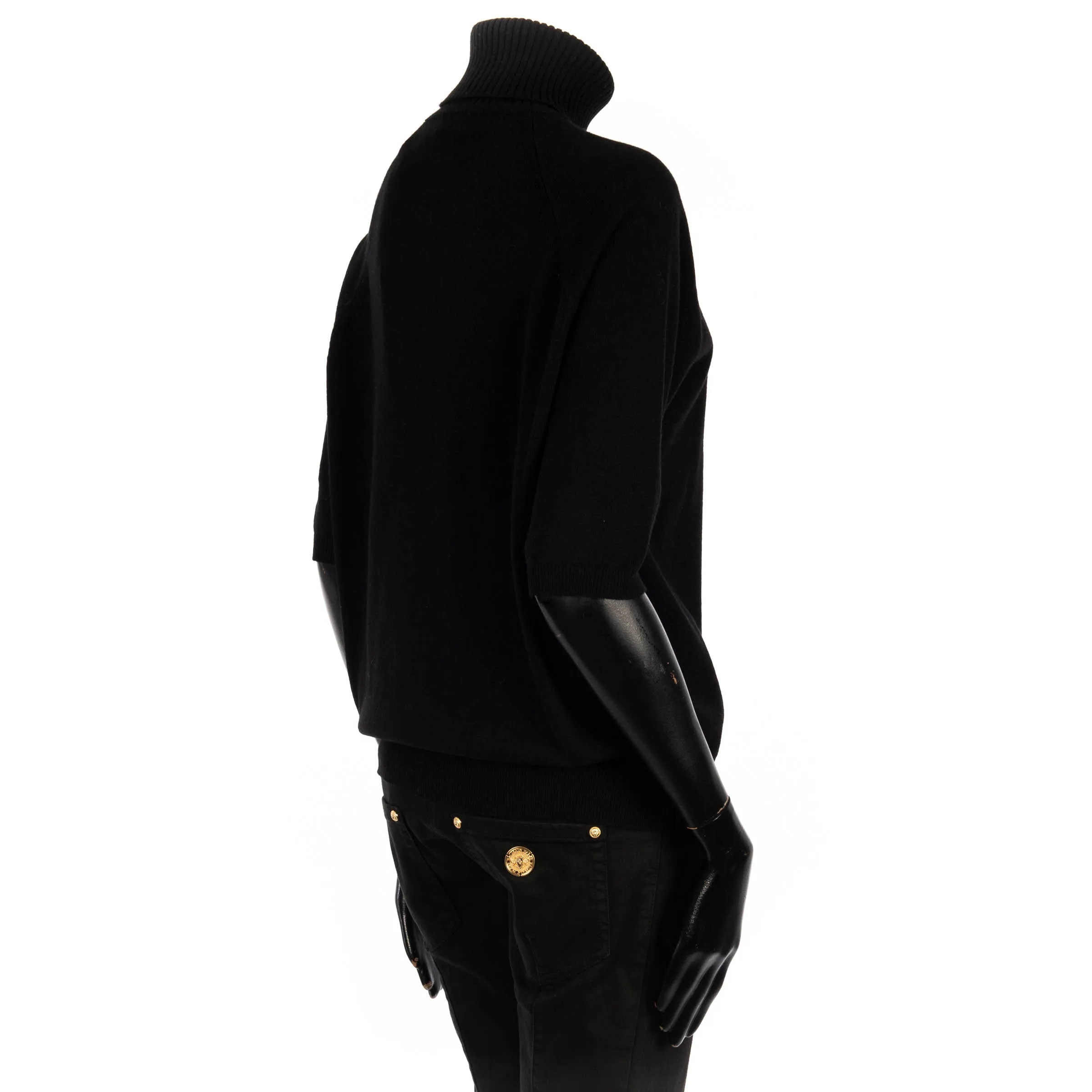 Black Cashmere Turtleneck Sweater