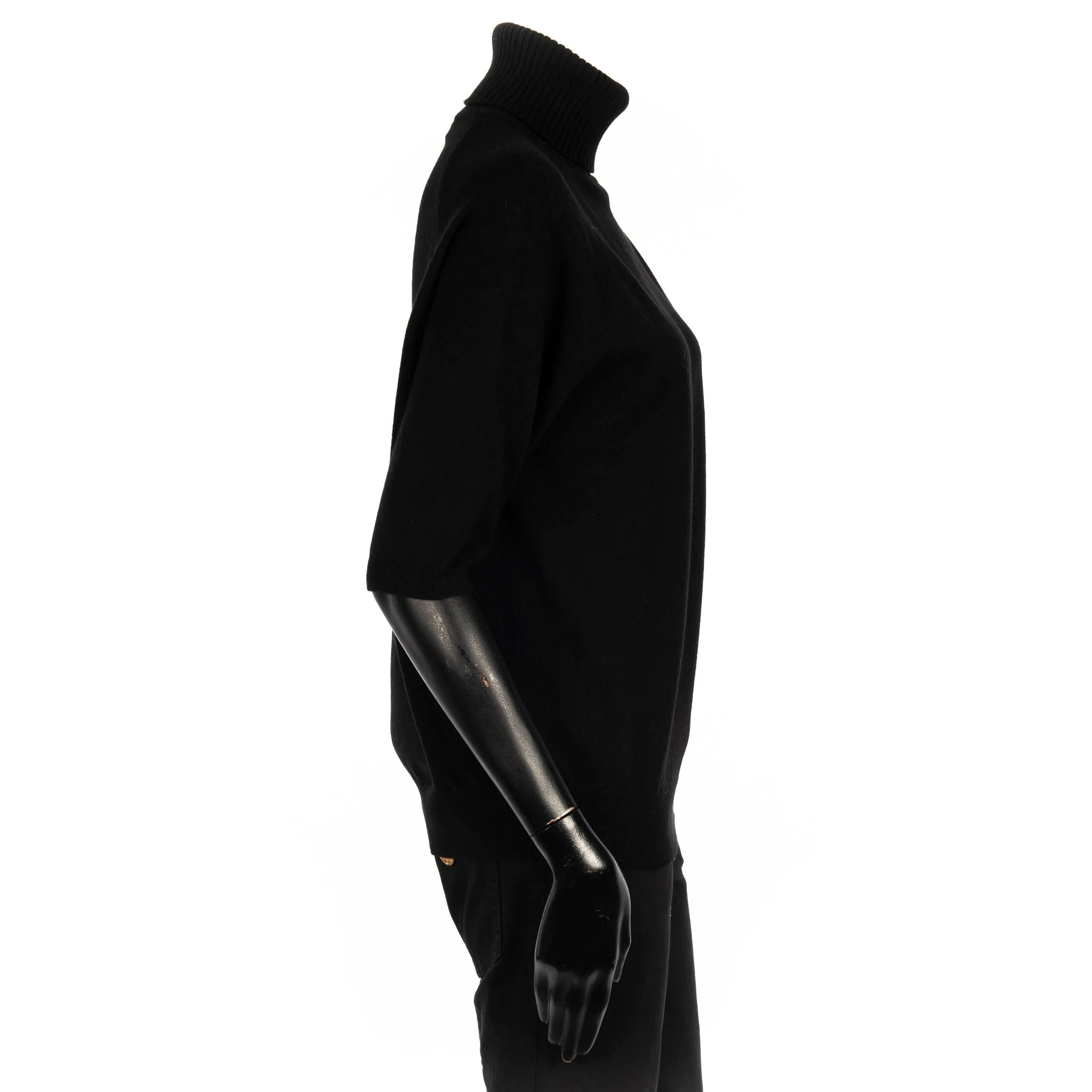 Black Cashmere Turtleneck Sweater