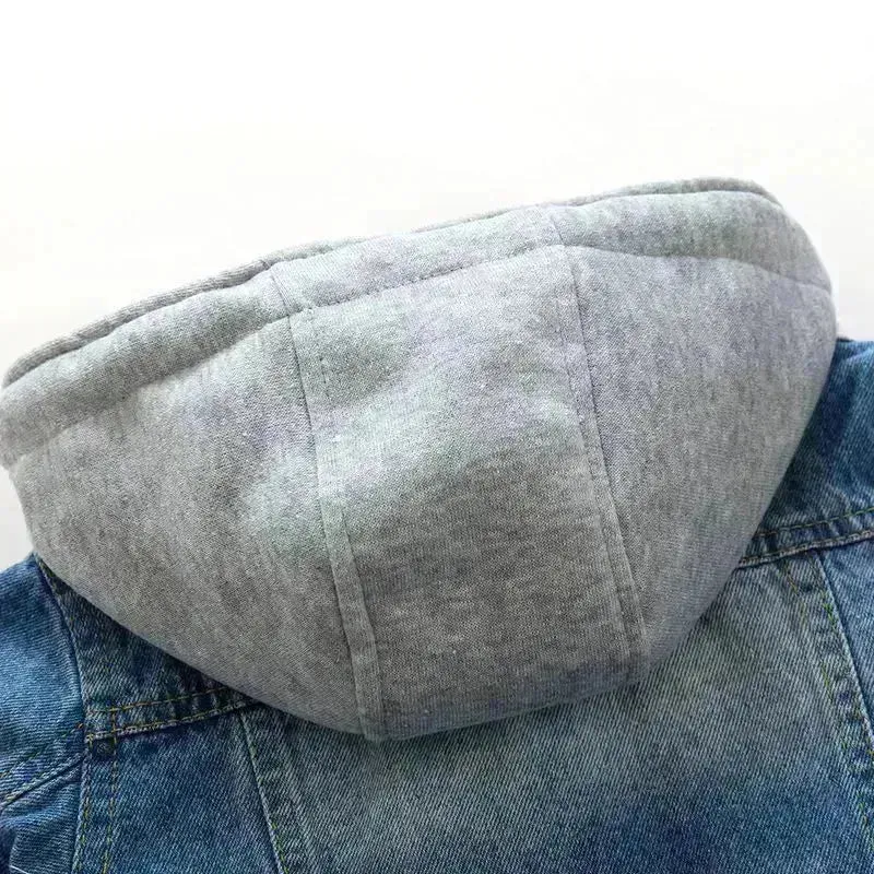 Boys And Children Washed Soft Denim Jacket