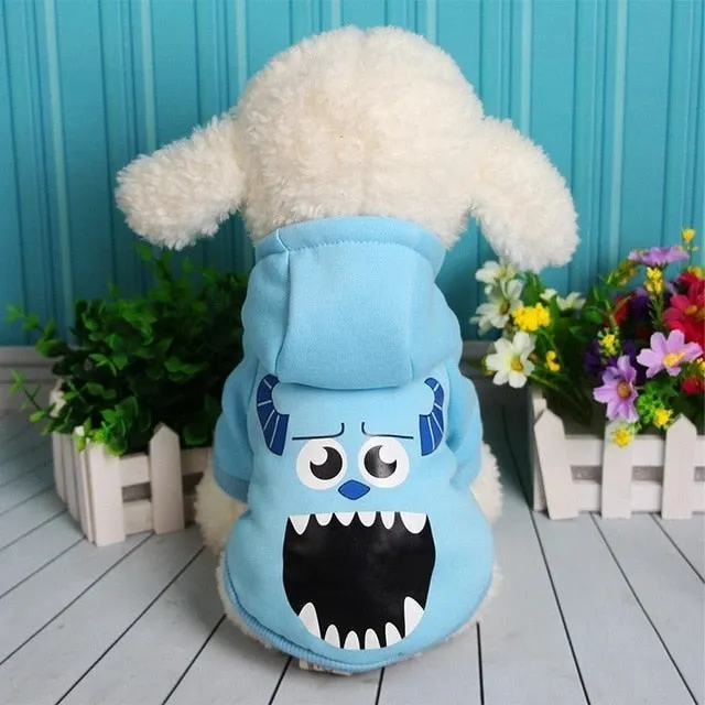 Cartoon French Bulldog Small Dog Clothes Winter Chihuahua Coat Pug Puppy Dog Hoodies Pet Clothes Ropa Perro Dogs Pets Clothing