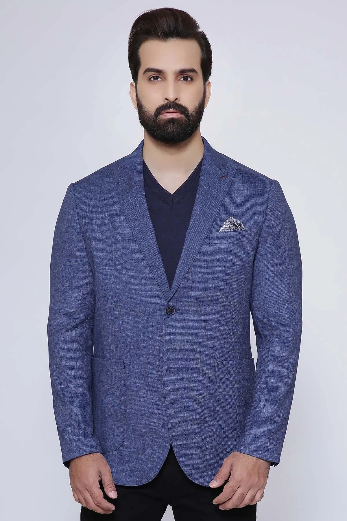 CASUAL COAT 2 BUTTON SLIM FIT BLUE