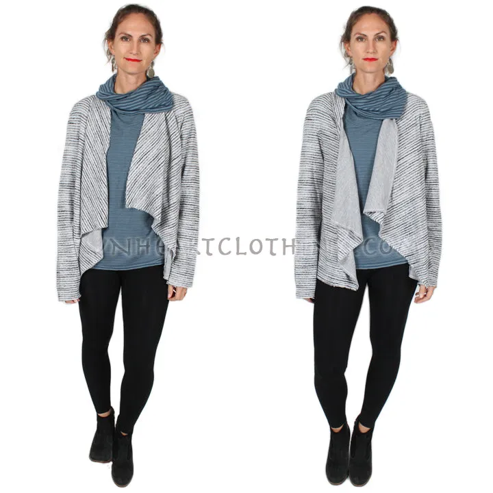 Cut-Loose Waterfall Jacket Made in USA Sophisticated Casual Plus Sml-2x