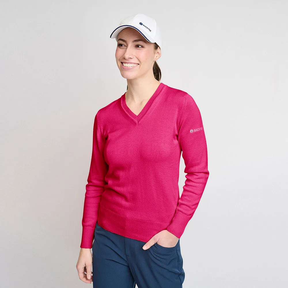 Dame Økologisk Casual Sweater, Fuchsia