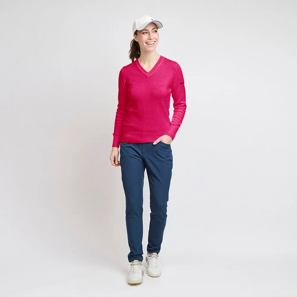Dame Økologisk Casual Sweater, Fuchsia