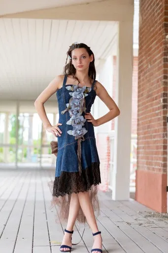 Denim Couture Dress For Hire - Paige