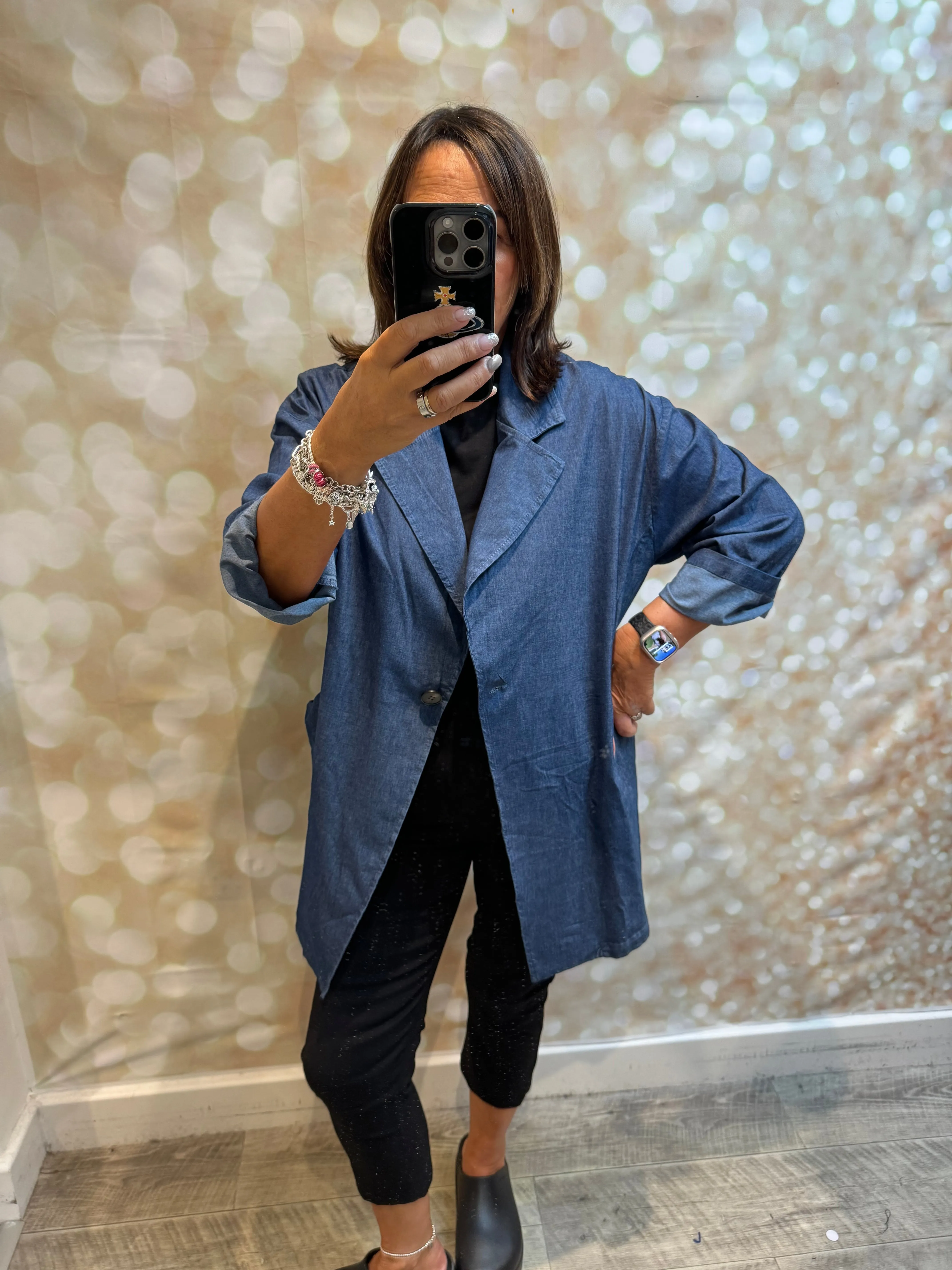 Denim Oversized Blazer
