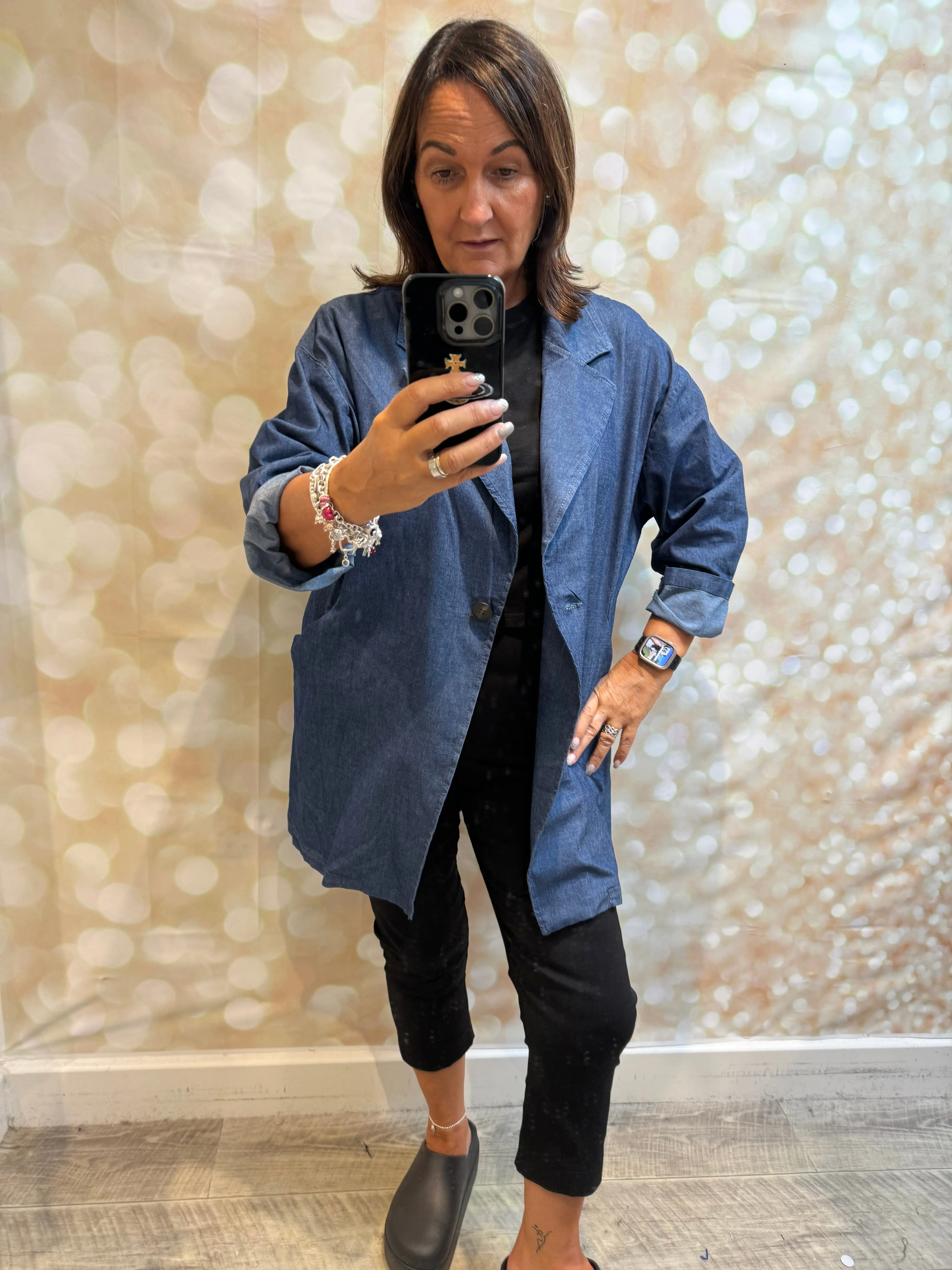 Denim Oversized Blazer