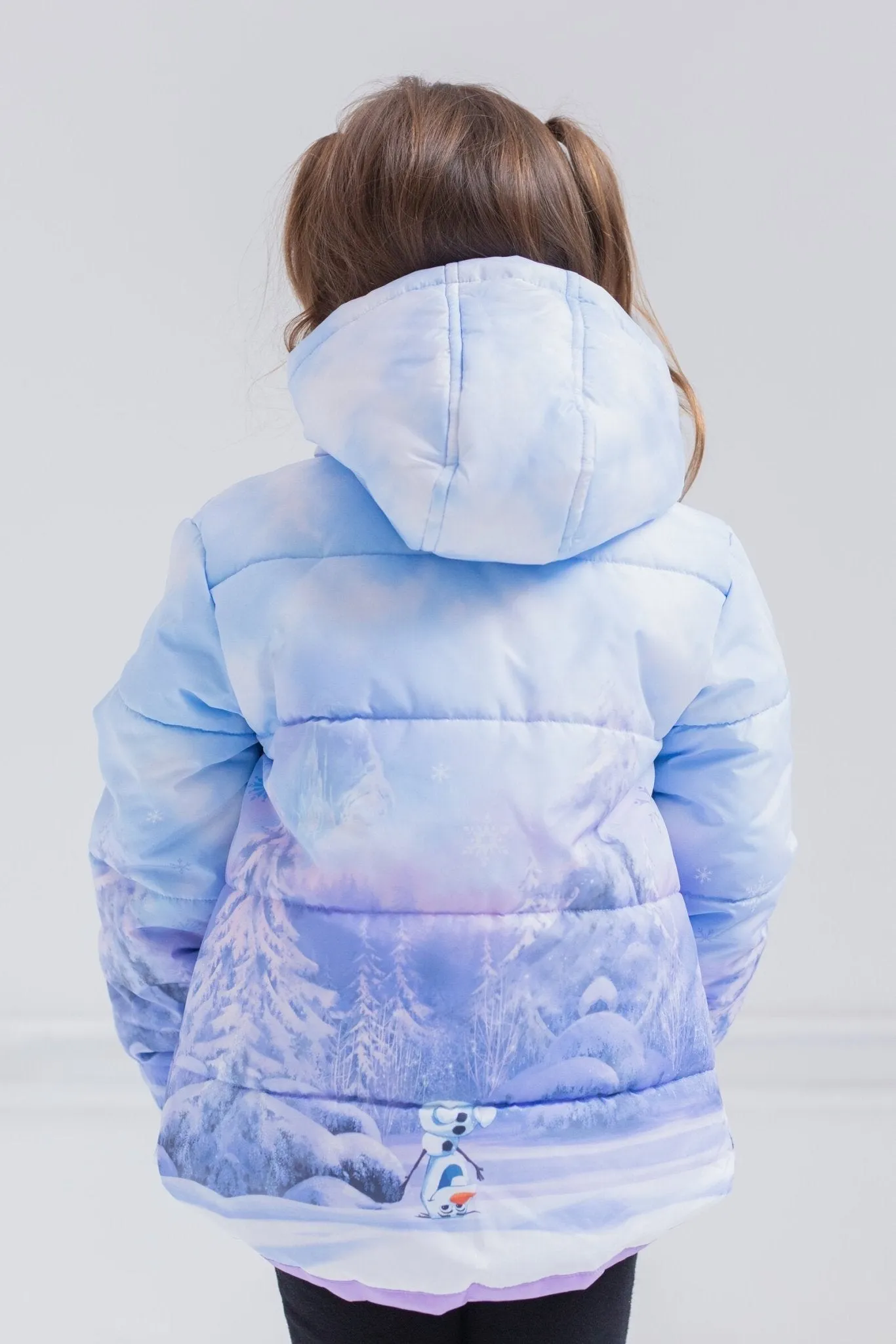 Disneys Frozen Themed Padded Puffer Jacket - Zip-Up Winter Coat