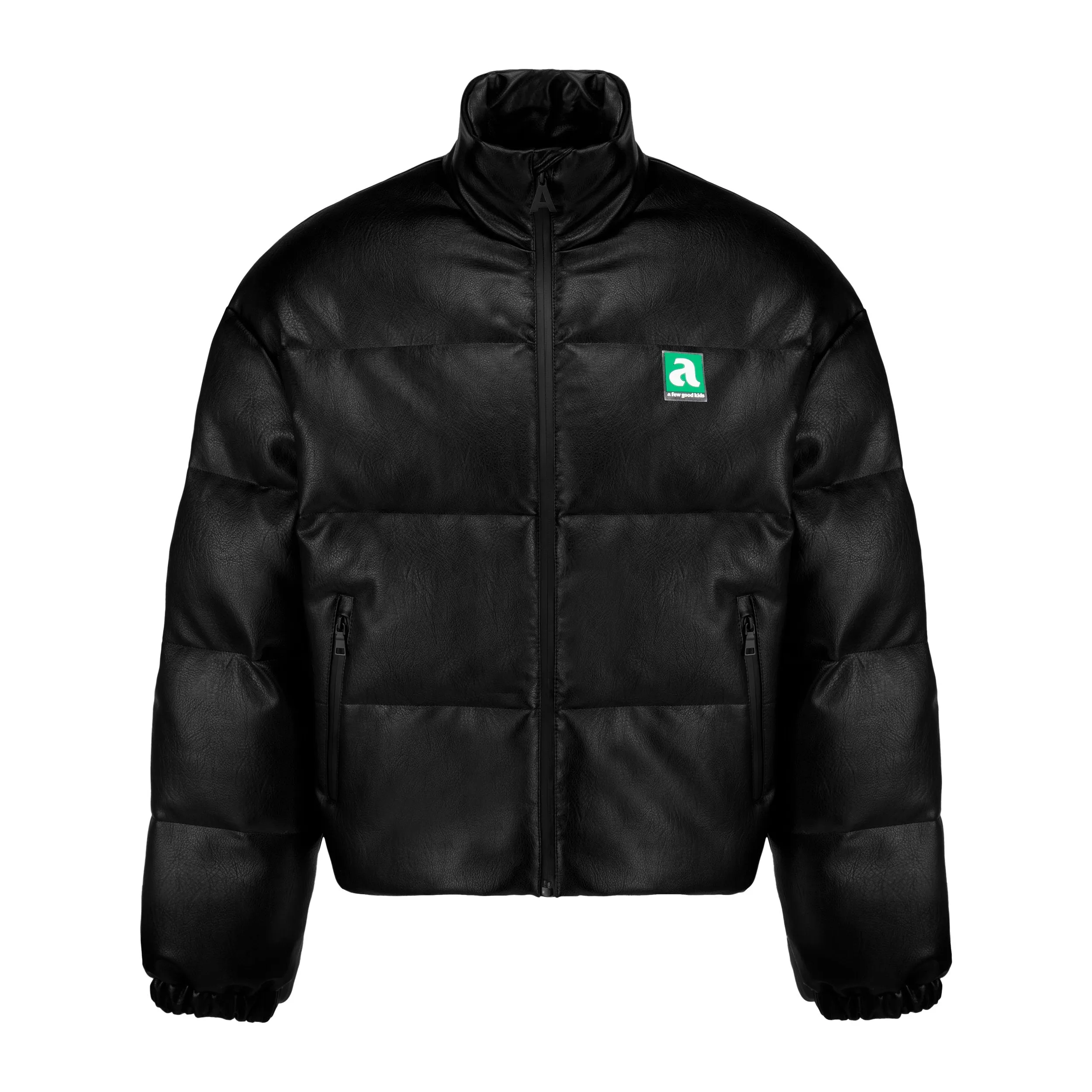 Black Reflective Logo Down Jacket by DONCARE (AFGK)