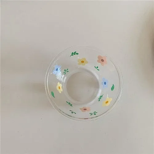Fresh and Lovely Korean Style Breakfast Bowl Plate Glass Set