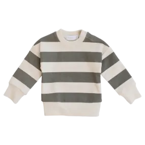 Grayson Pullover - Fog/Ecru Stripe