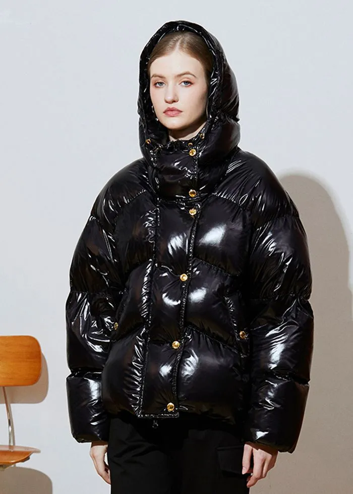 Hooded Thick Down Puffer Coat