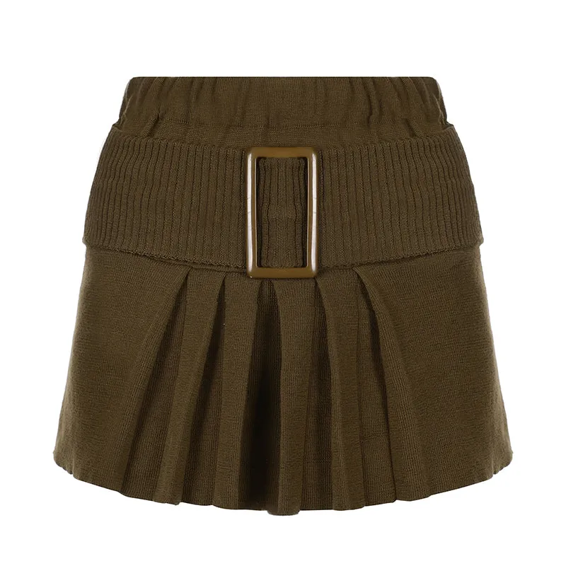 Julia Fashion - Korean Preppy Style Mini Knit Skirts