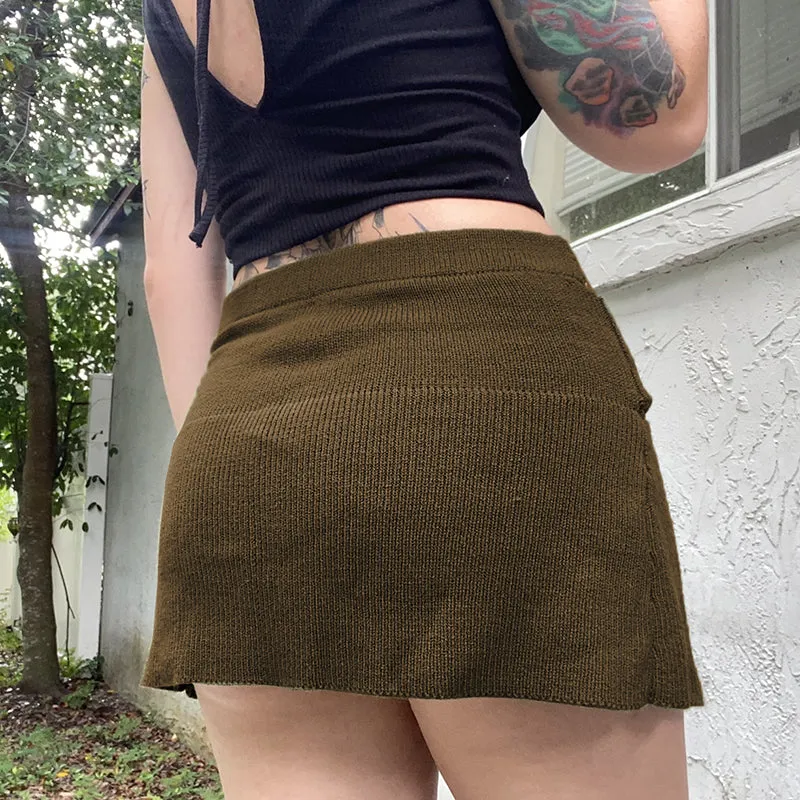 Julia Fashion - Korean Preppy Style Mini Knit Skirts