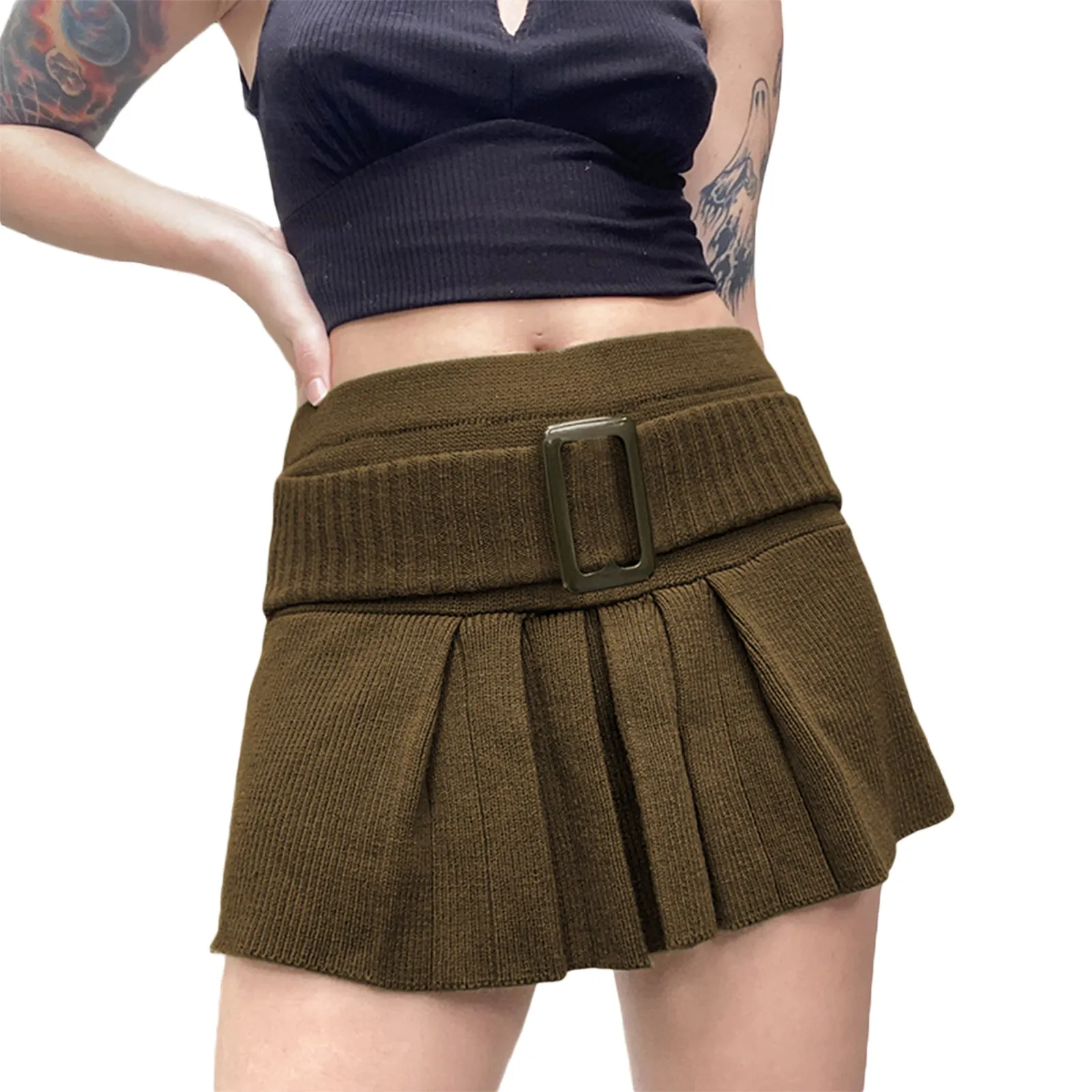Julia Fashion - Korean Preppy Style Mini Knit Skirts