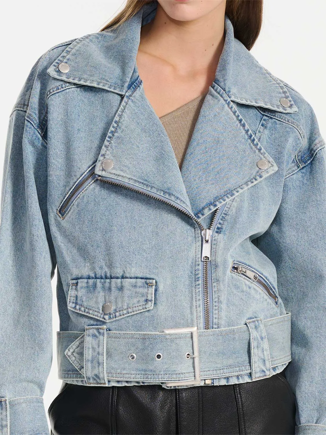 Kiera Denim Jacket - Mid Blue Wash