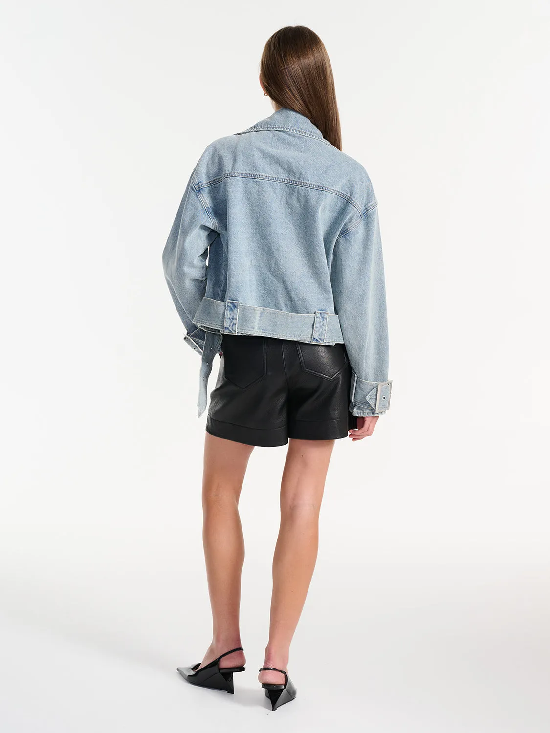 Kiera Denim Jacket - Mid Blue Wash