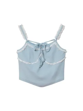 Lace Loom Suspender Ribbed Camisoles