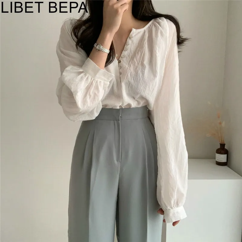 Longsleeved Blouse With Buttons