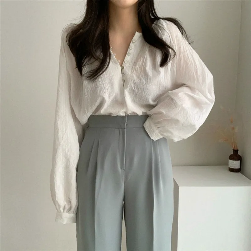 Longsleeved Blouse With Buttons