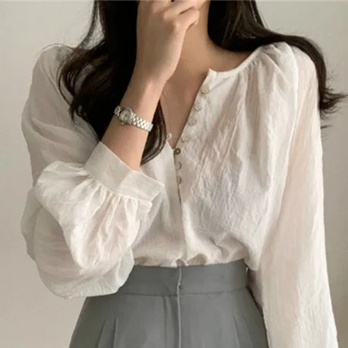 Longsleeved Blouse With Buttons