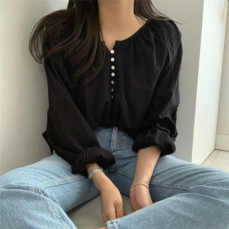 Longsleeved Blouse With Buttons