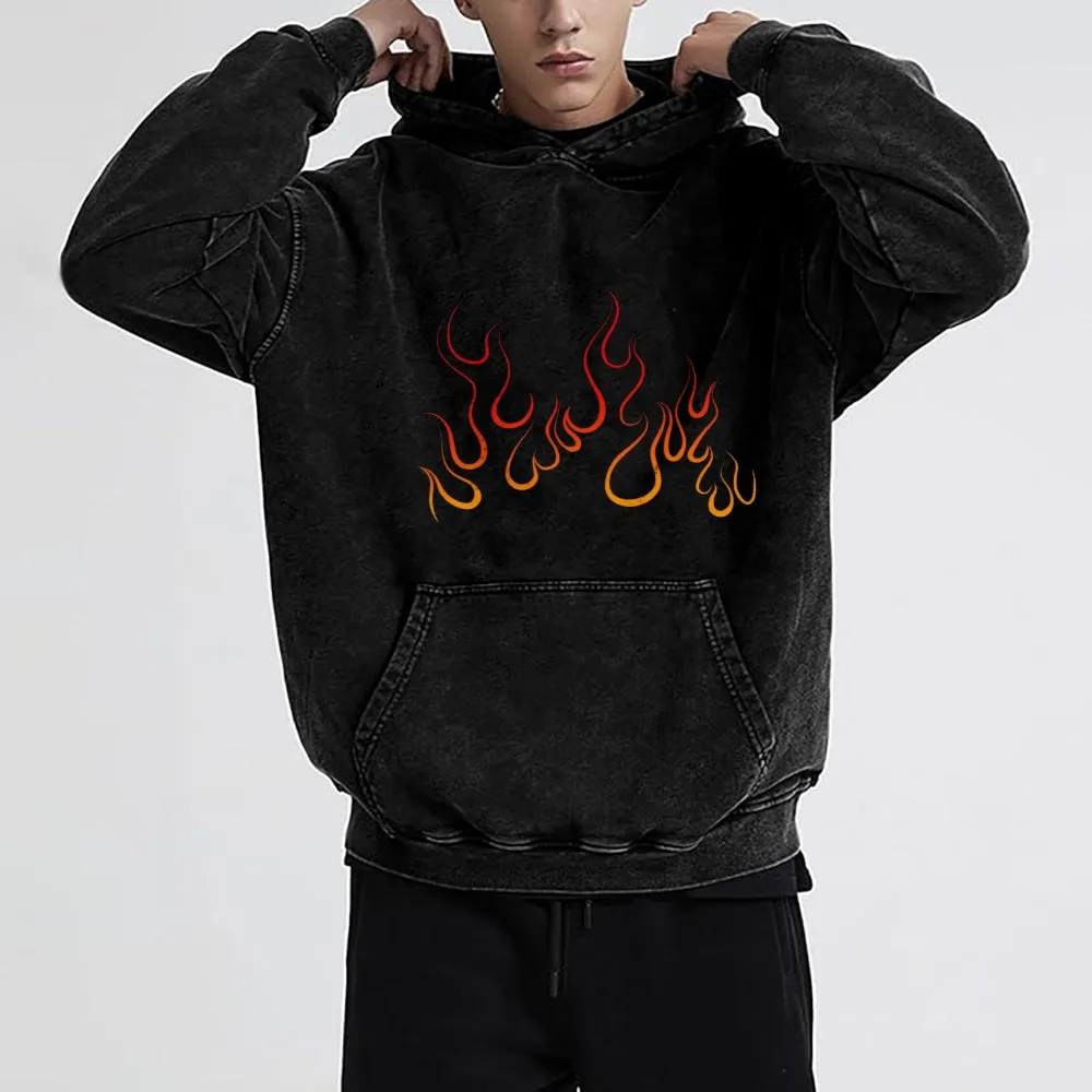 Mens Flame Hoodies