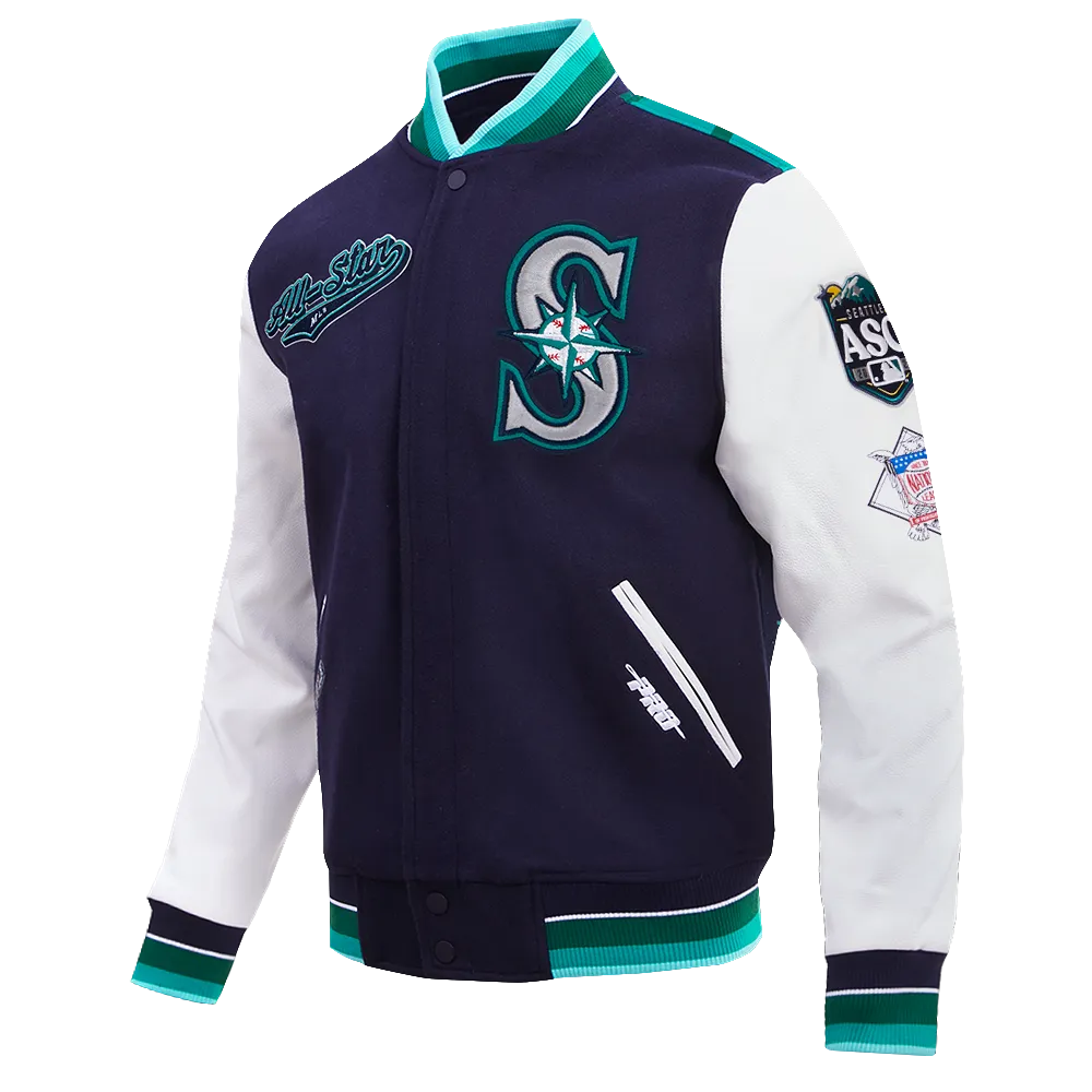 MLB ALL STAR 2023 RIB WOOL MEN'S VARSITY JACKET (MIDNIGHT NAVY/WHITE)