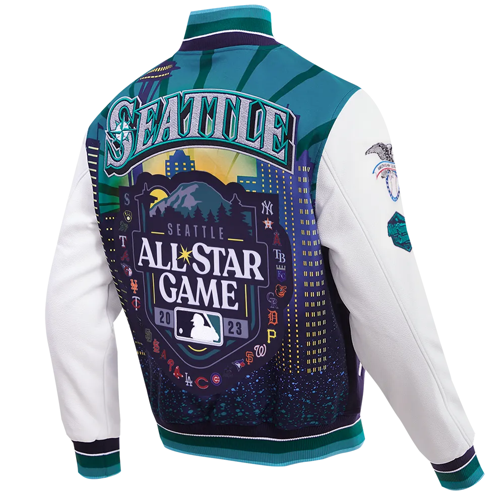 MLB ALL STAR 2023 RIB WOOL MEN'S VARSITY JACKET (MIDNIGHT NAVY/WHITE)