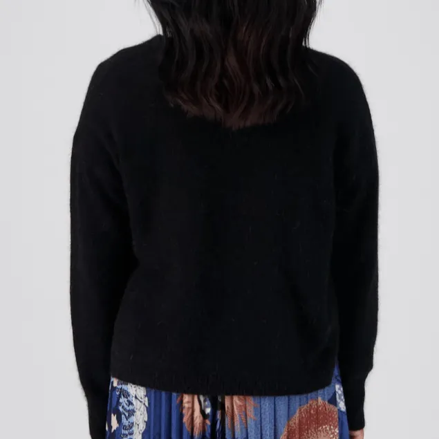 Olga De Polga Portland Black Angora Sweater
