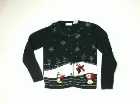 Penguins On Ice Party-X Small Christmas Sweater