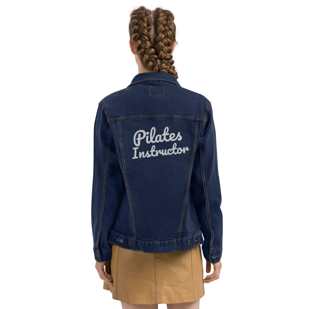Pilates Instructor Embroidered Denim Jacket