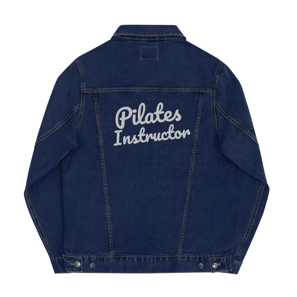 Pilates Instructor Embroidered Denim Jacket