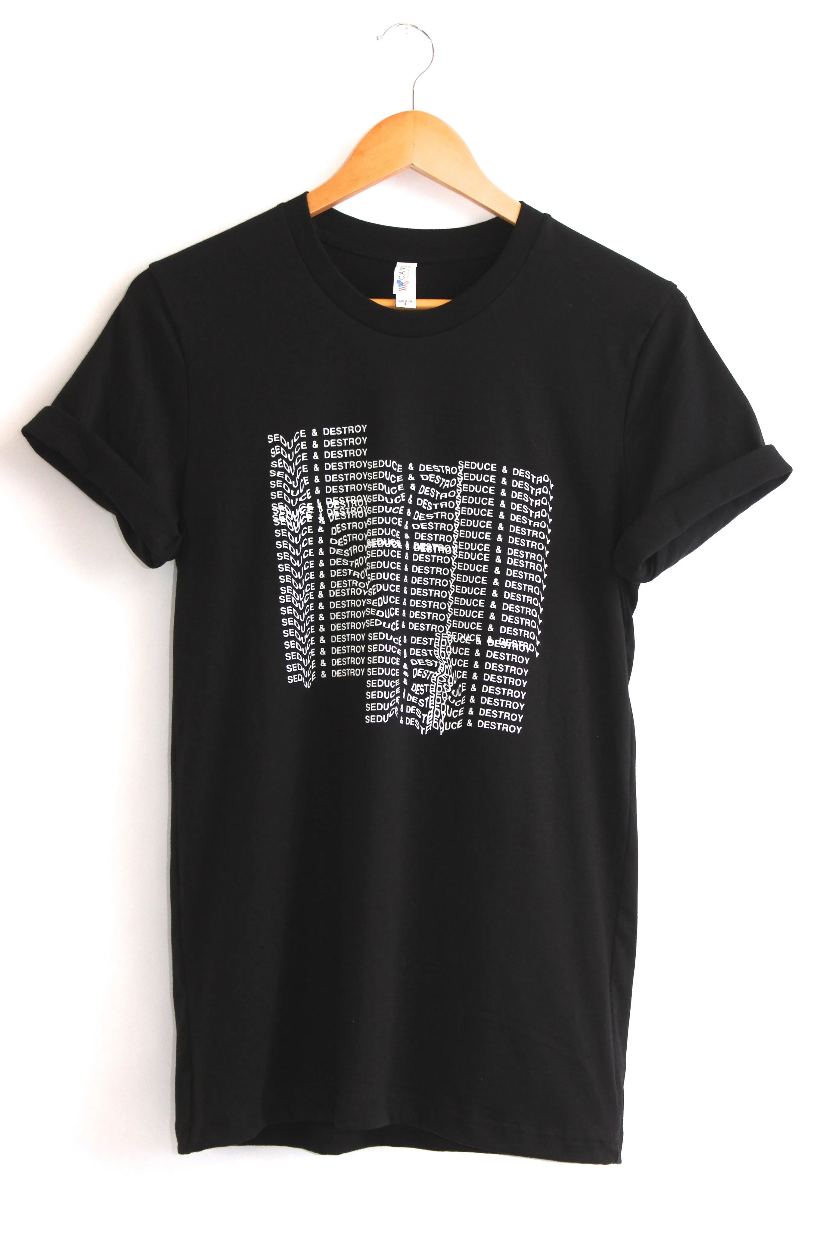 Seduce and Destroy Black Graphic Unisex Tee