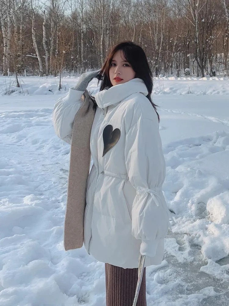 Stand Collar Zip Puffer Coat